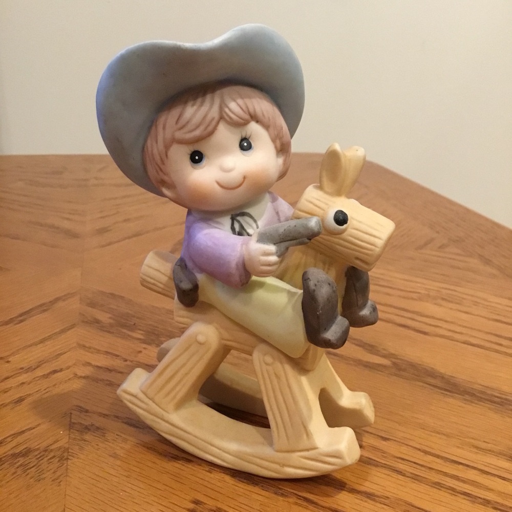 Ceramic Little Cowboy Figurine